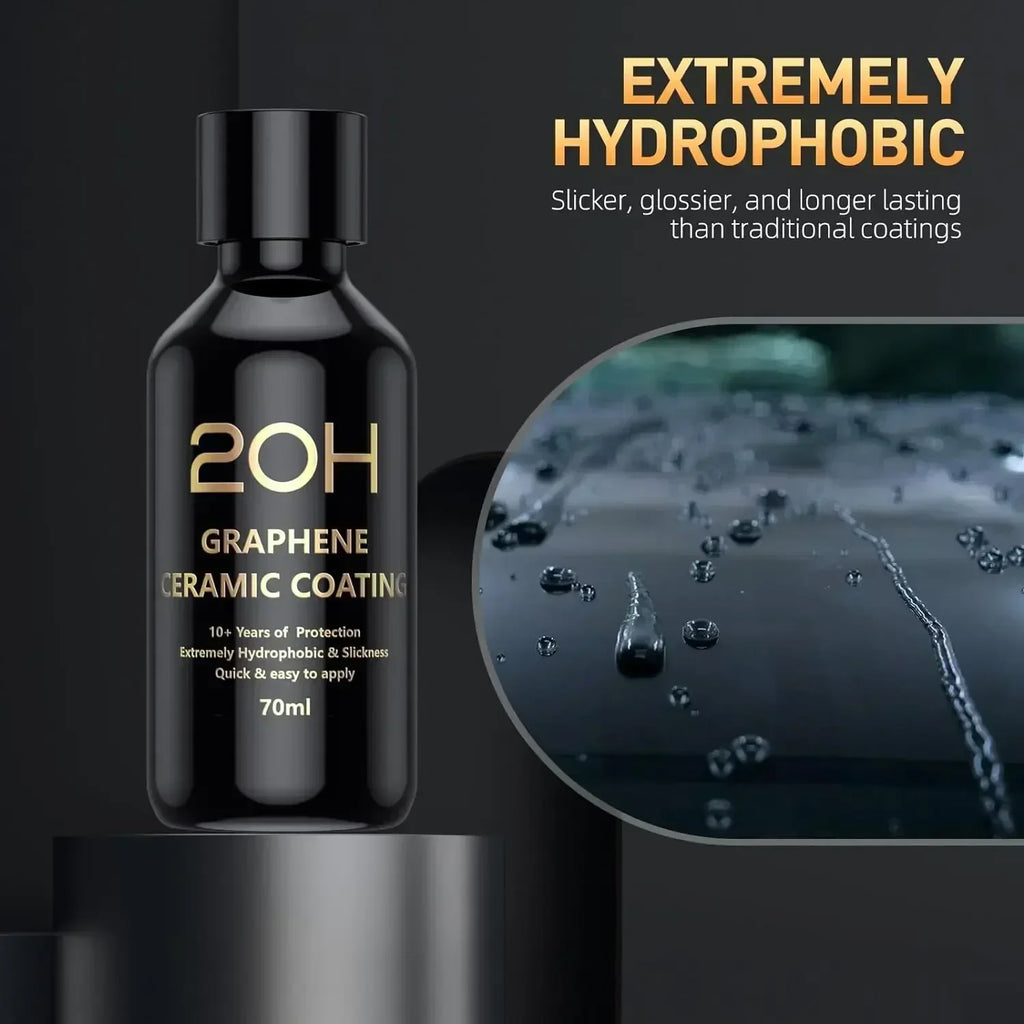 Graphene Ceramic Coating 20H/12H with Self-Healing & UV Track Technology – 10+ Year Car Paint Protection