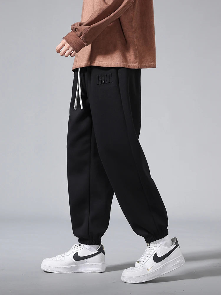 Men’s Big Size Hip Hop Jogger Sweatpants 6XL–8XL Loose Fit Cotton Blend Pants