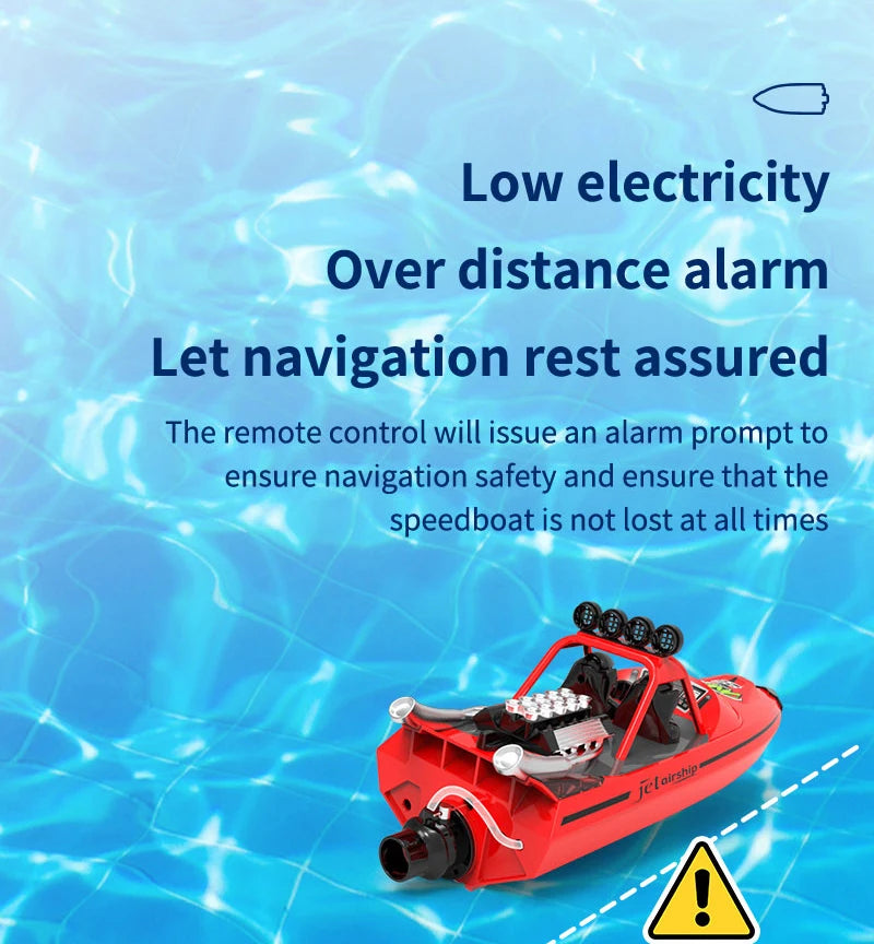 TY725 RC Turbojet High-Speed Remote Control Boat – Adult & Kids Electric Jet Boat Toy with Low Battery Alarm