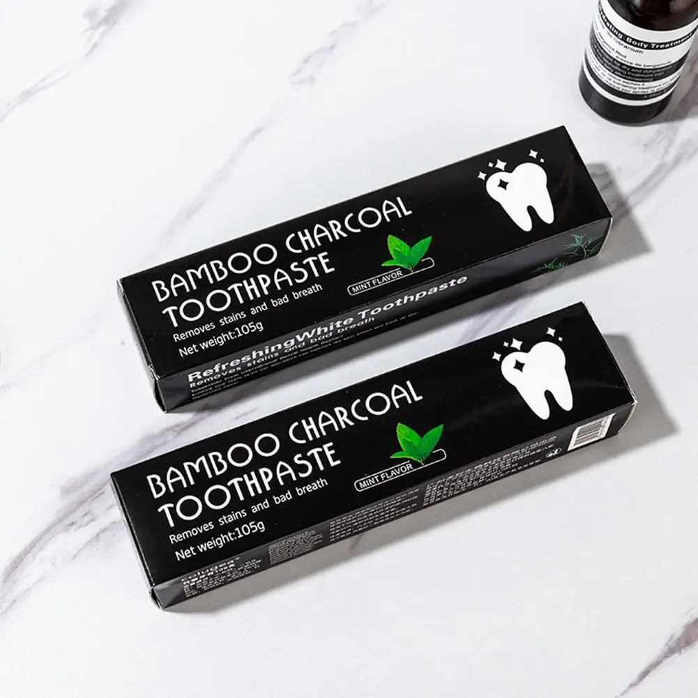Bamboo Charcoal Toothpaste – Whitening, Activated Carbon for Yellow Teeth Removal & Fresh Oral Care
