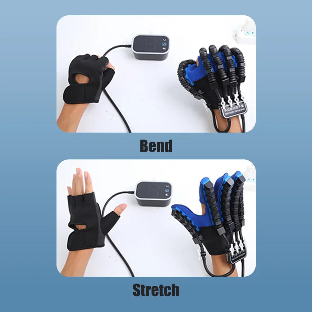 Left & Right Hand Finger Rehabilitation Robot Gloves Stroke Therapy Training Equipment