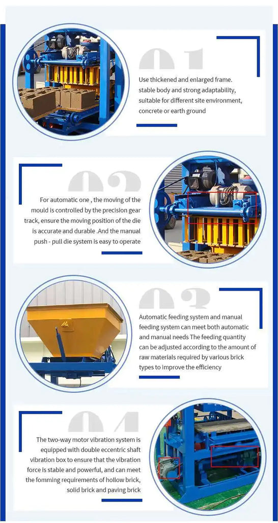 QT4-26 Semi Automatic Hydraulic Concrete Block Making Machine Hollow Cement Brick and Paver Moulding System