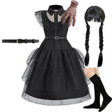 Girls Black Princess Costume Dress – Kids Cosplay Party, Pageant & Halloween Outfit thumbnail 1