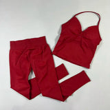 Women’s Seamless Yoga Gym Set – Backless Tank Top & High Waist Scrunch Shorts (2PCS) thumbnail 31