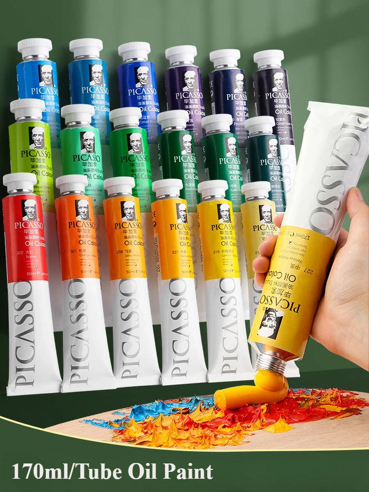 170ml Phoenix Large Tube Oil Paint – Non-Toxic, High Tint Strength, Mixable Artist Paint for Canvas & DIY Art