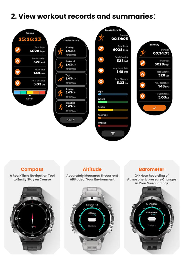 KAVSUMI X3 Outdoor GPS Smartwatch Ultra 2025 1000mAh AMOLED Display 10ATM Waterproof Bluetooth Call Sports Watch