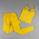 Women’s Seamless Yoga Gym Set – Backless Tank Top & High Waist Scrunch Shorts (2PCS) thumbnail 15