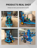 Well Drilling Rig Machine 22HP 25HP Petrol Diesel Mini Rotary Water Well Drilling Rig 100M–300M Borehole Drill with Crawler Option thumbnail 11
