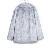 Men’s Faux Fox Fur Jacket Coat – Thick Shaggy Winter Outerwear thumbnail 28