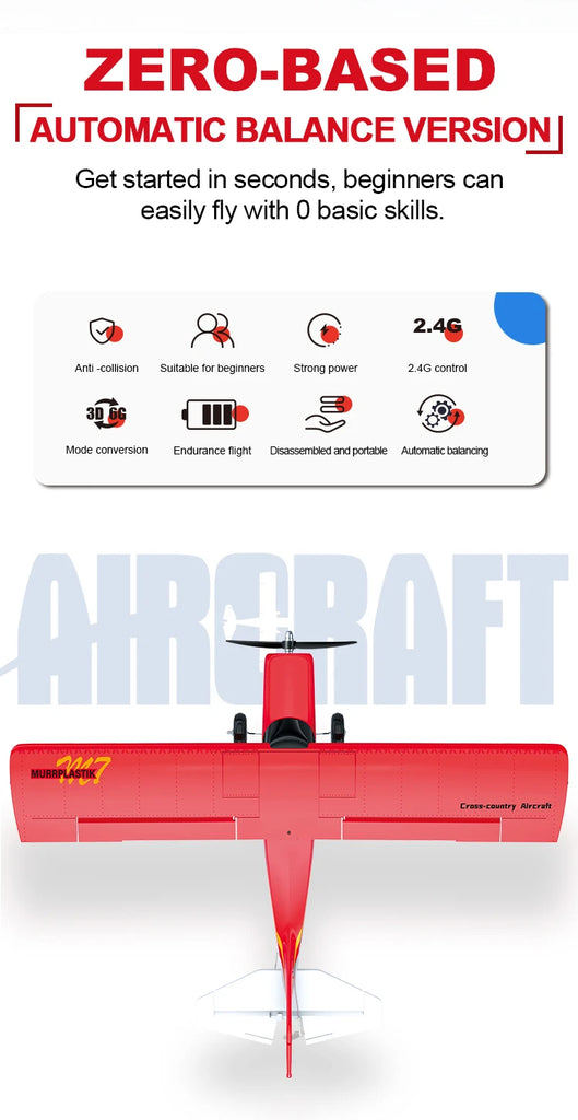 Qidi560 Moore M7 Off-Road RC Plane 4CH Brushless Remote Control Fixed Wing Aircraft – EPP Foam Model