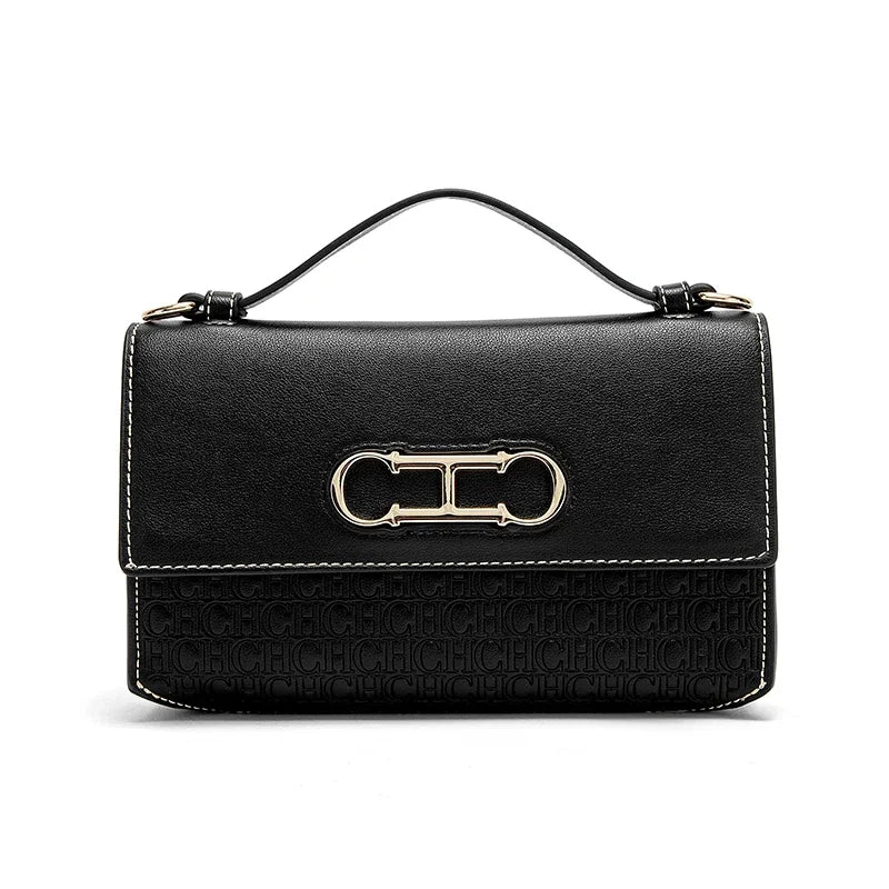 CH Letter Print Crossbody Bag – Elegant Compact Women’s Satchel Handbag