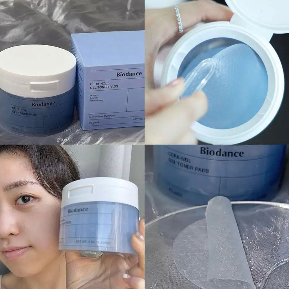 Korean Biodance Collagen Cotton Tablets – Elastic Firming Pore Moisturizing & Calming Facial Pads (60 Pads)