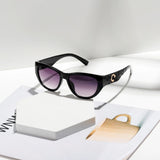 Retro Oval Frame Women’s Fashion Sunglasses UV400 Gradient Lens Lightweight TR90 Street Style – LT3515 thumbnail 5