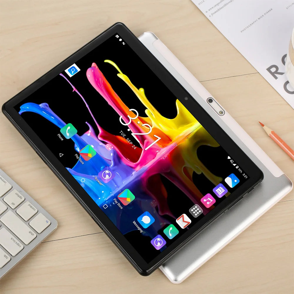 BDF 10.1 Inch Octa Core Tablet 4GB RAM 64GB ROM Dual SIM 3G Android 11 WiFi Bluetooth IPS Display
