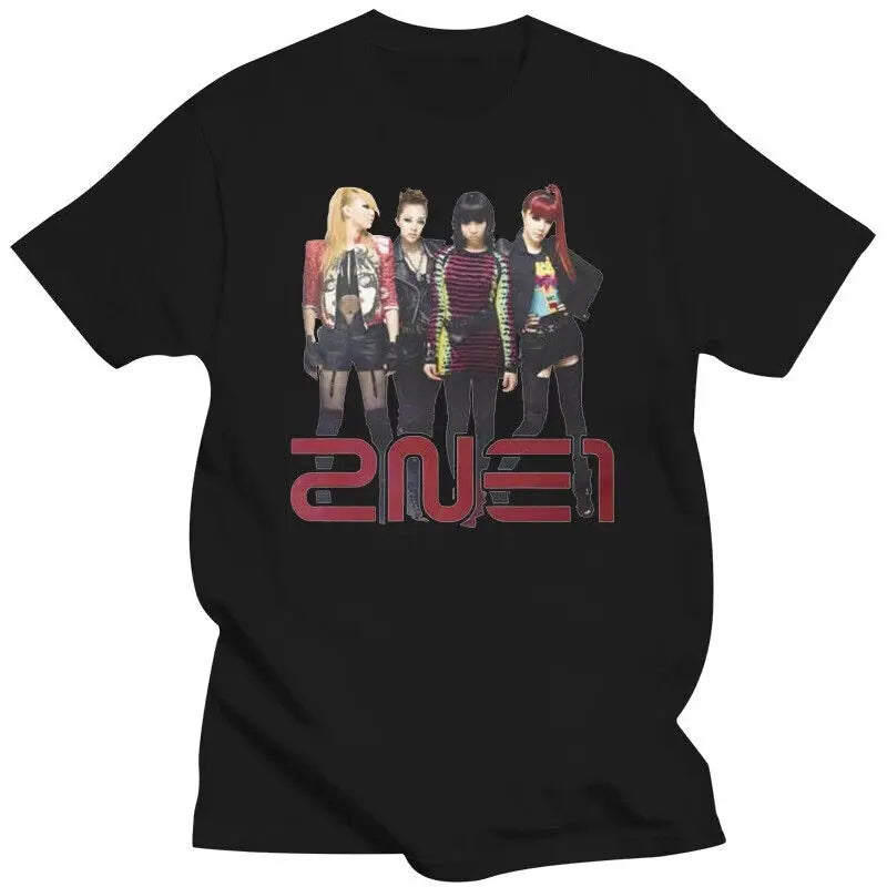 2NE1 Plain White K-Pop T-Shirt – CL Minzy Dara Bom Casual Cotton Tee