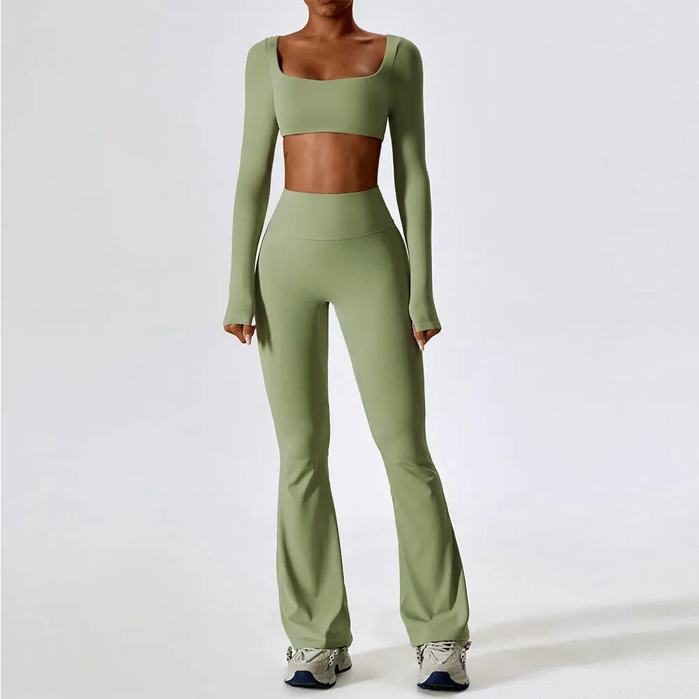 Seamless 2-Piece Women’s Yoga Set – Fitness Leggings & Sports Bra Workout Suit