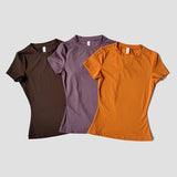 Women Seamless Yoga Top – Short Sleeve Fitness & Activewear Shirt thumbnail 6