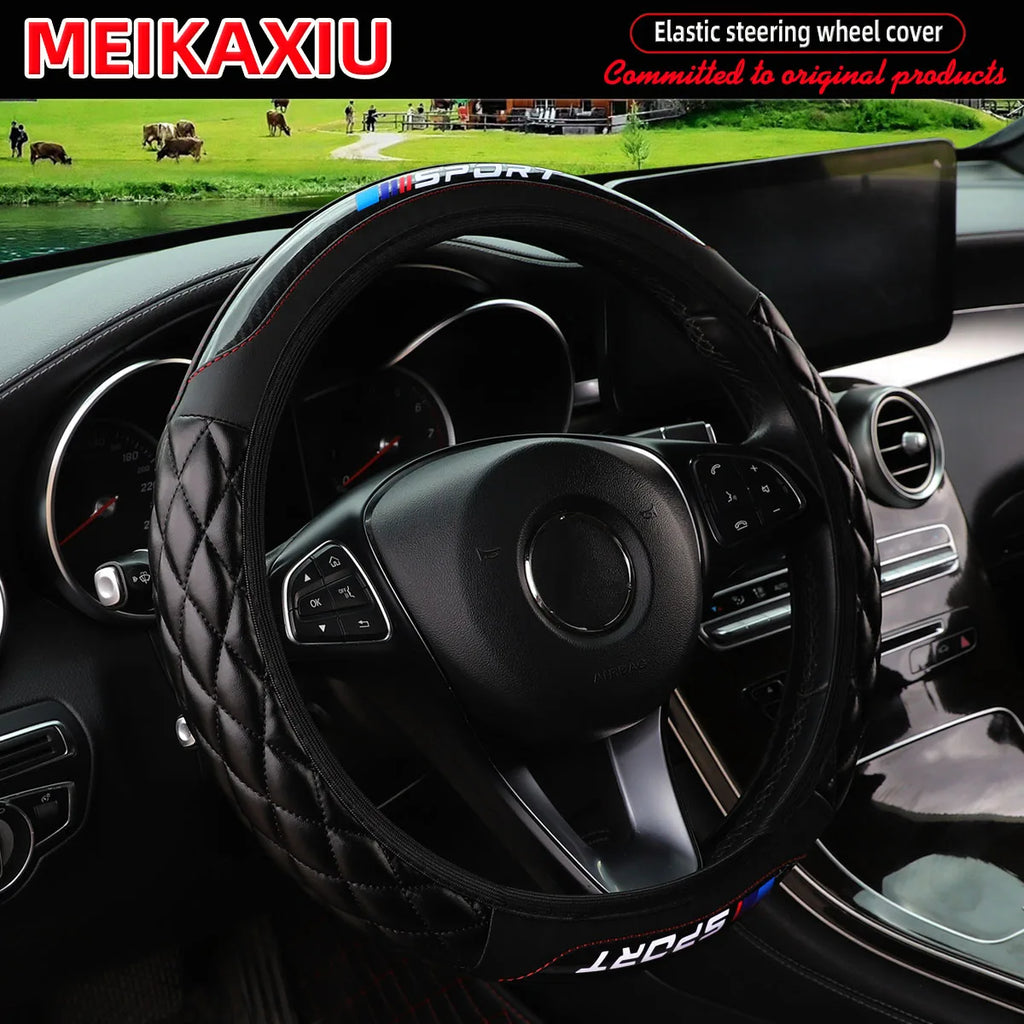 Universal Crystal Carbon Fiber Sport Steering Wheel Disc Cover – All Season Fit