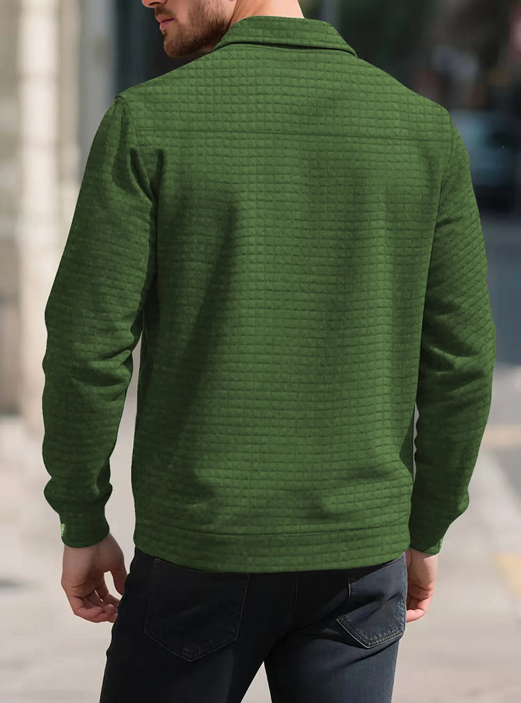 Men’s Spring Business Casual Single-Button Multi-Pocket Jacket