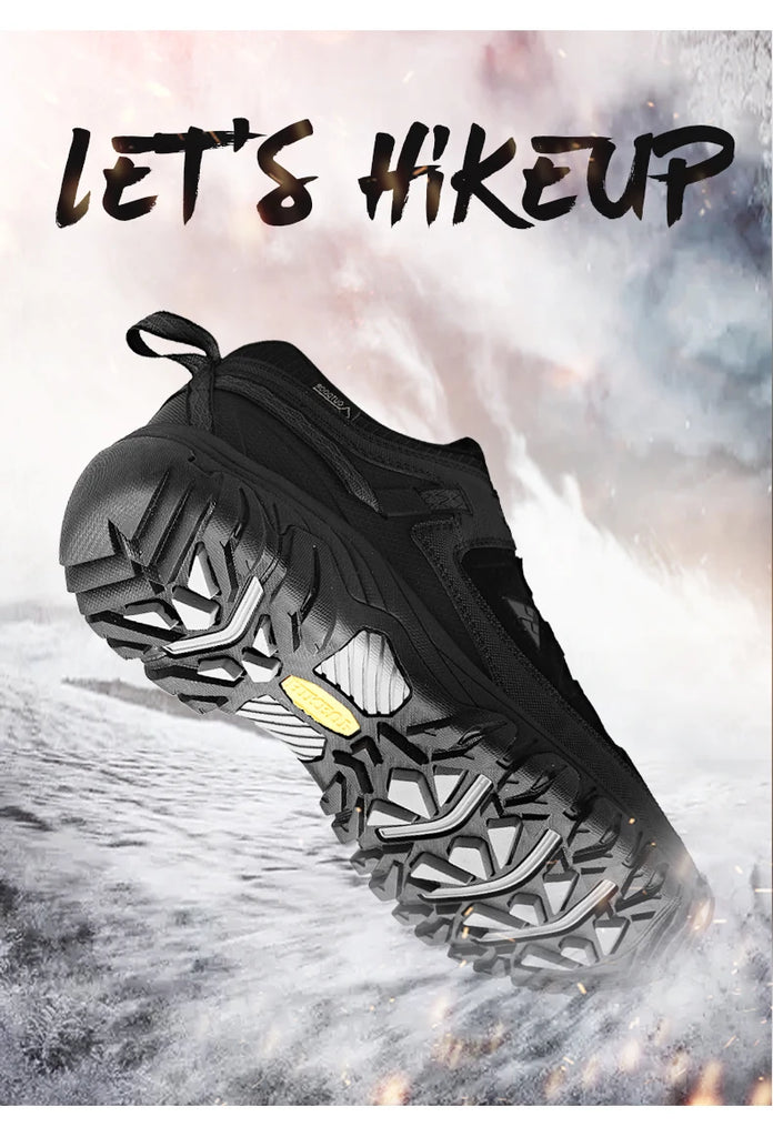 HIKEUP Men’s High-Quality Hiking Shoes – Durable Leather Climbing & Outdoor Walking Sneakers