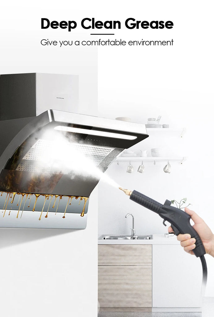 3000W High-Pressure Handheld Steam Cleaner for Kitchen, Car & Air Conditioning