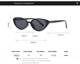 2pcs Retro Cat Eye Sunglasses for Women & Men – Rivet Triangle Fashion Sun Glasses, Multi-Color thumbnail 9