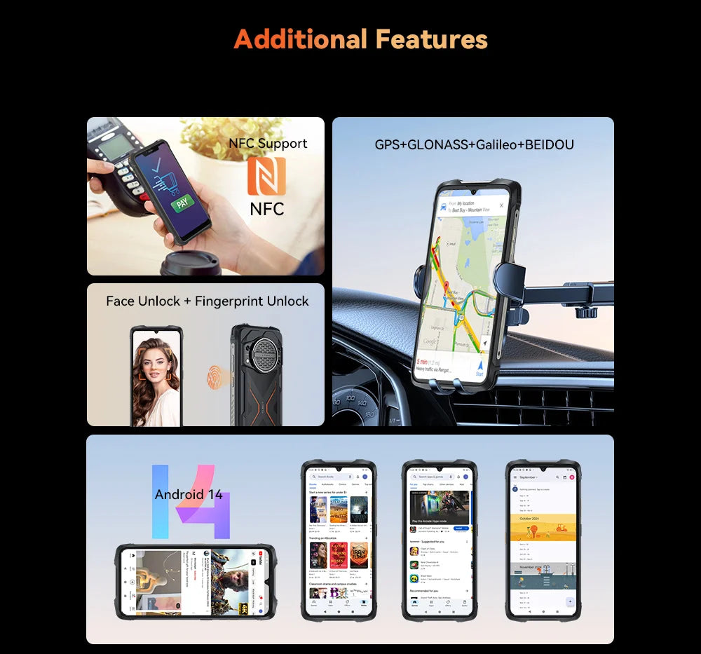 Cubot KingKong Power 3 Rugged Smartphone – Android 14, 10200mAh, 6.72" 120Hz Display, 24GB+256GB, 123dB Speaker