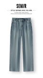 Semir Women’s 2025 Winter Wide-Leg Fleece-Lined Jeans – Full-Length Hong Kong Style Trousers thumbnail 17