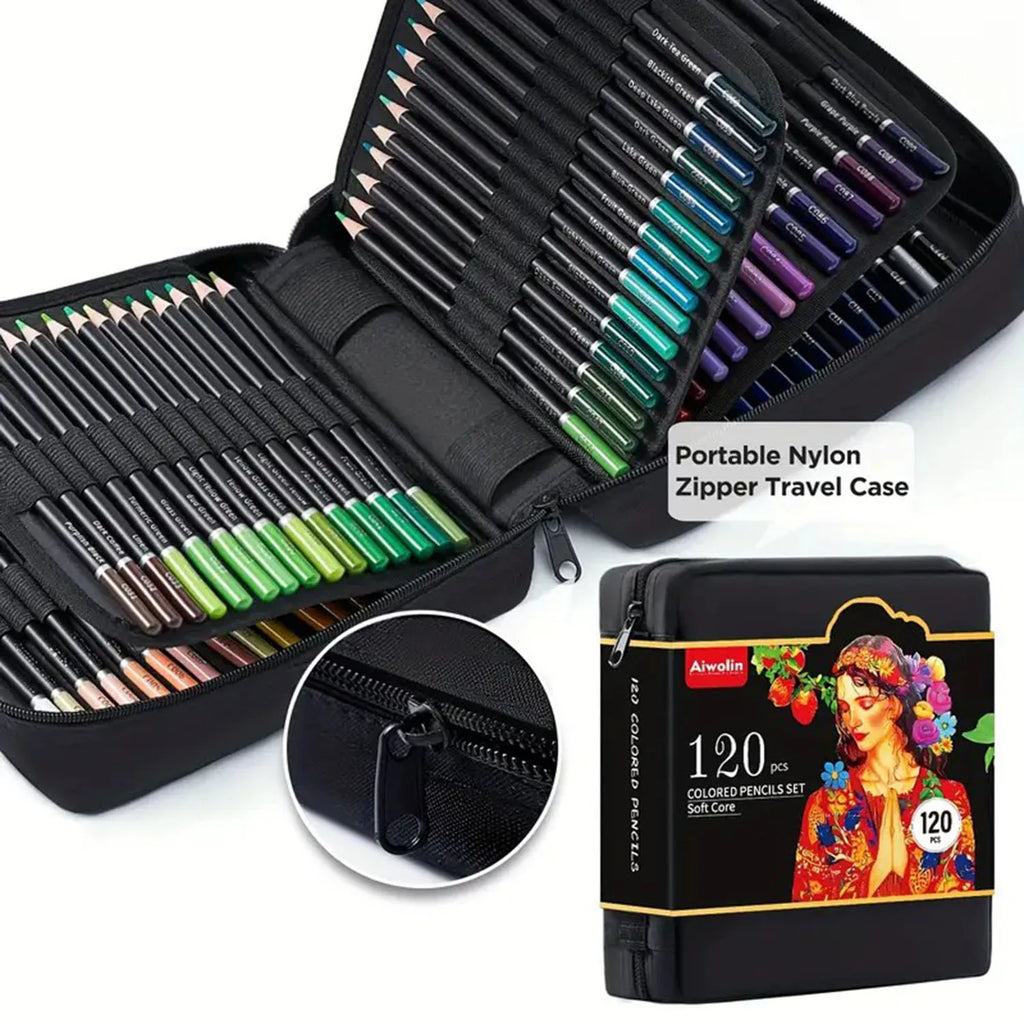 72/120/180/260 Color Lead Pencil Set – Vibrant Watercolor-Style Erasable Art Pencils for Artists & Beginners