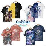 Genshin Impact Cartoon Kids T-Shirt – Unisex Short Sleeve Summer Tee for Boys & Girls thumbnail 1