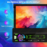 1Din 7 Inch MP5 Radio Player with Automatic Retractable Screen, Wireless CarPlay & Android Auto, FM AM RDS Car Stereo USB Type-C thumbnail 12