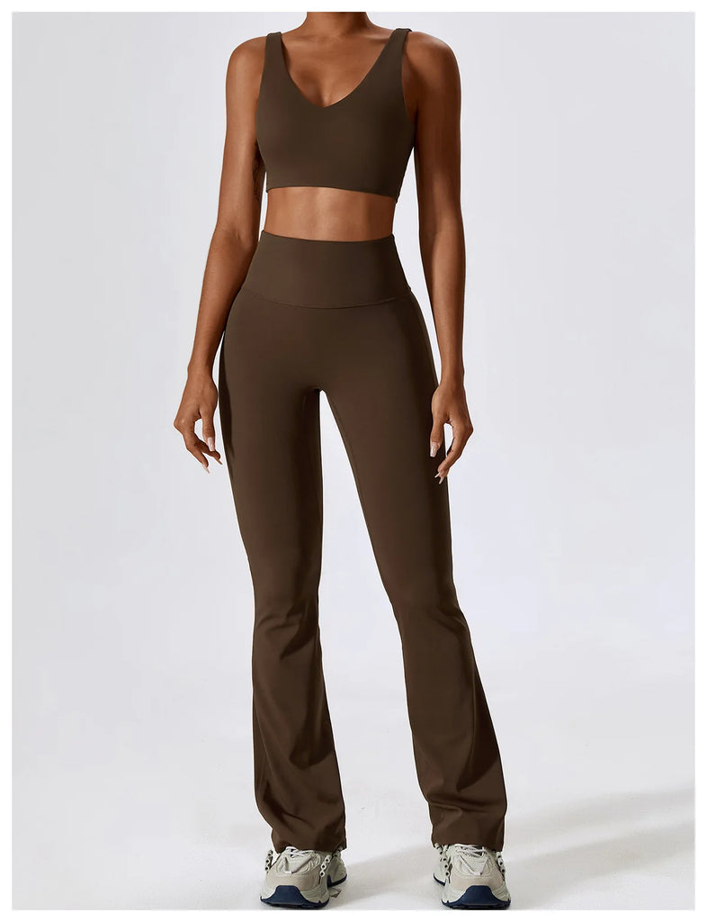 Seamless 2-Piece Women’s Yoga Set – Fitness Leggings & Sports Bra Workout Suit