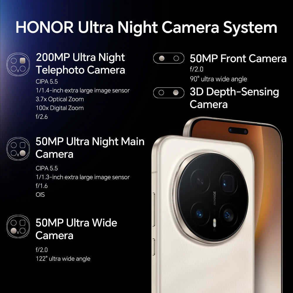 Global Version HONOR Magic8 Pro 6.71'' 120Hz OLED, Snapdragon 8 Elite Gen 5, 7100mAh Battery, 100W SuperCharge Smartphone