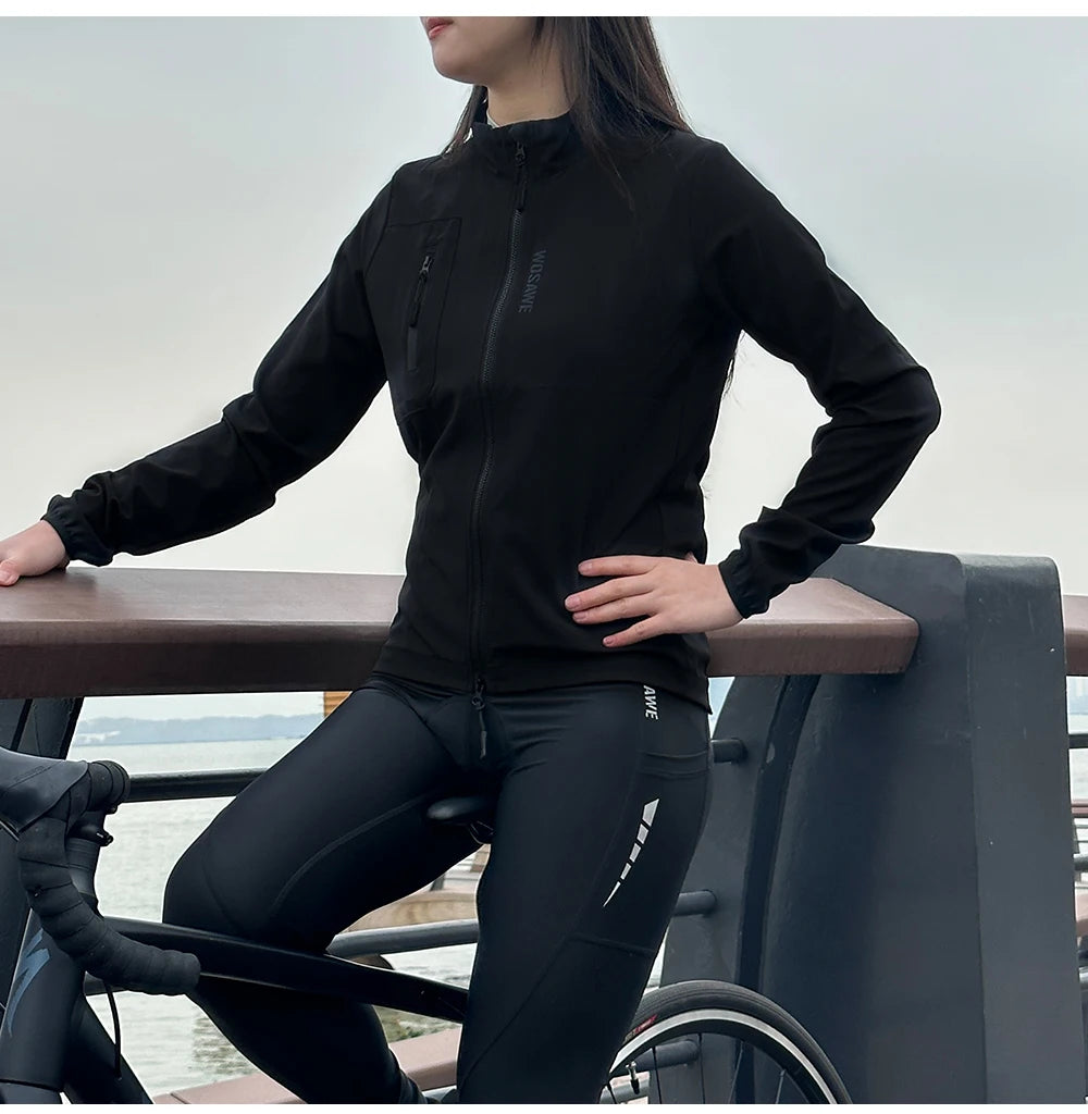 WOSAWE Women's Waterproof Cycling Windbreaker Jacket