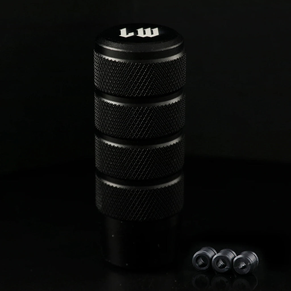 LW 95mm Aluminum Anti-Skid Car Gear Shift Knob – Universal Shifter Lever Head with 8mm 10mm 12mm Adapters – 9 Colors