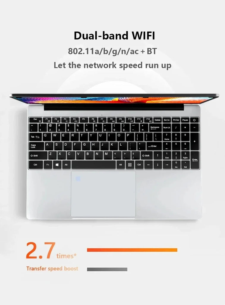 QMDZ 15.6" Laptop Intel Celeron N5095 Notebook PC 16GB/32GB RAM 128GB-2TB SSD Windows 11 1080P