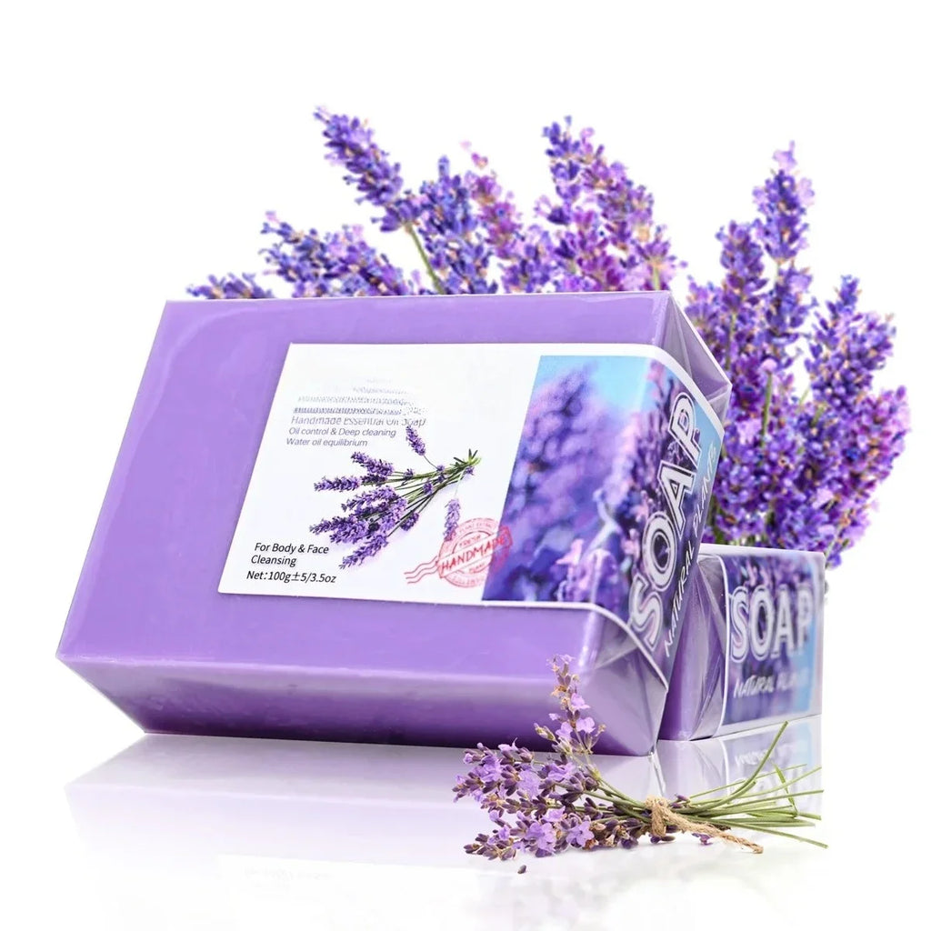 Natural Organic Lavender Essential Oil Handmade Soap – Cleansing, Hydrating & Oil Control Bath Bar 100g