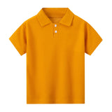 Children’s Short-Sleeved POLO Shirt – Boys & Girls Casual Solid Color T-Shirt, Comfortable Lapel Prince Style thumbnail 2
