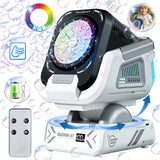 2025 Upgraded Bubble Machine with Remote Control, Automatic Rotation, RGB Lights, Rechargeable 1800mAh Battery, Type-C Charging – Kids & Party Fun thumbnail 1