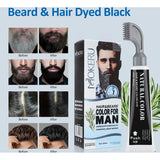 2 Minutes Black Beard Dye Cream with Comb 80ml – Natural Plant-Based Instant Beard & Hair Dye thumbnail 5