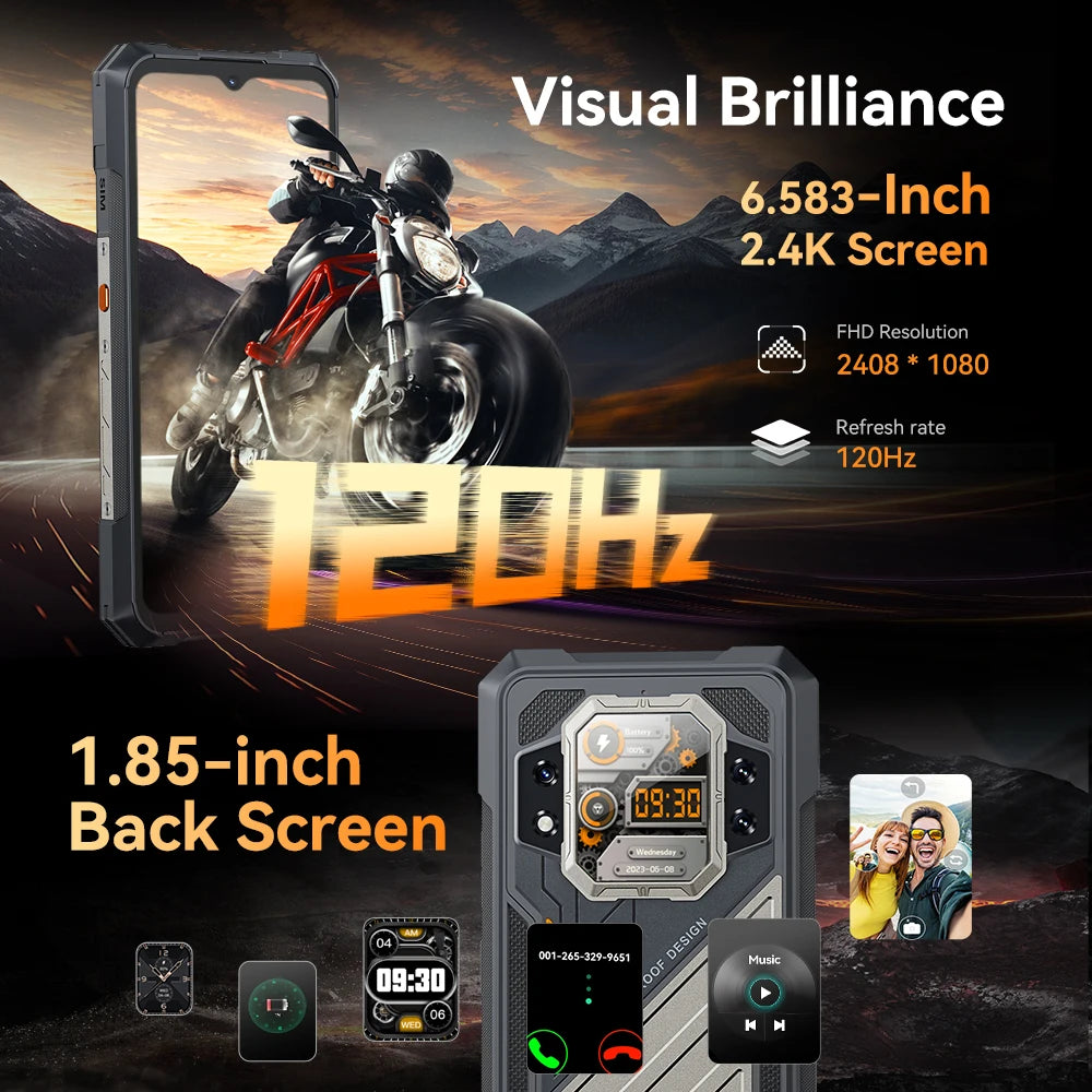 CUBOT KingKong X Rugged 5G Smartphone, 32GB RAM (16GB+16GB), 256/512GB ROM, 10200mAh, 6.583" 120Hz Display, NFC, WiFi 6, 100MP Camera