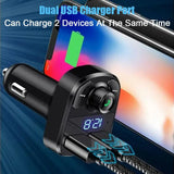 Multi functional Dual USB Car Charger with Bluetooth 5.0 FM Transmitter and Hands-Free Callingree Calling Radio Receiver thumbnail 4