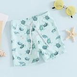 Blotona Boys Swim Trunks – Dinosaur, Plaid & Turtle Print Toddler Board Shorts thumbnail 5