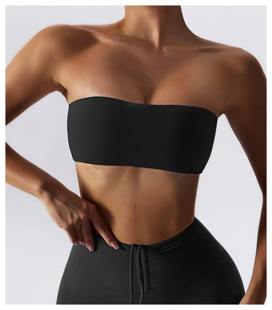 Strapless Quick-Dry Sports Bra Women’s Tube Top Yoga & Fitness Gym Wear