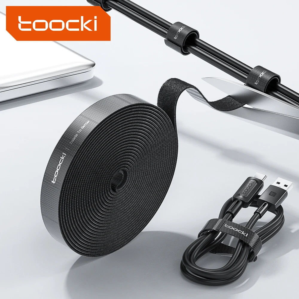 Toocki Cable Organizer Wire Winder – USB & Earphone Cord Management for Phone and Computer
