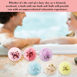 6Pcs Lavender Epsom Salt Bath Bomb Set – Muscle Relaxation Self Care Spa Gift for Women thumbnail 5