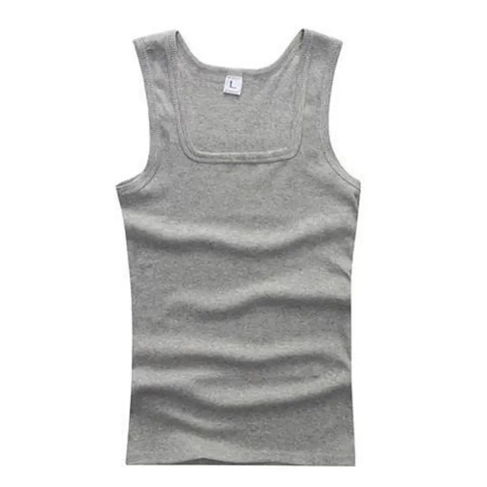 Men’s Sleeveless Cotton Fitness Tank Top – Breathable Summer Gym Vest