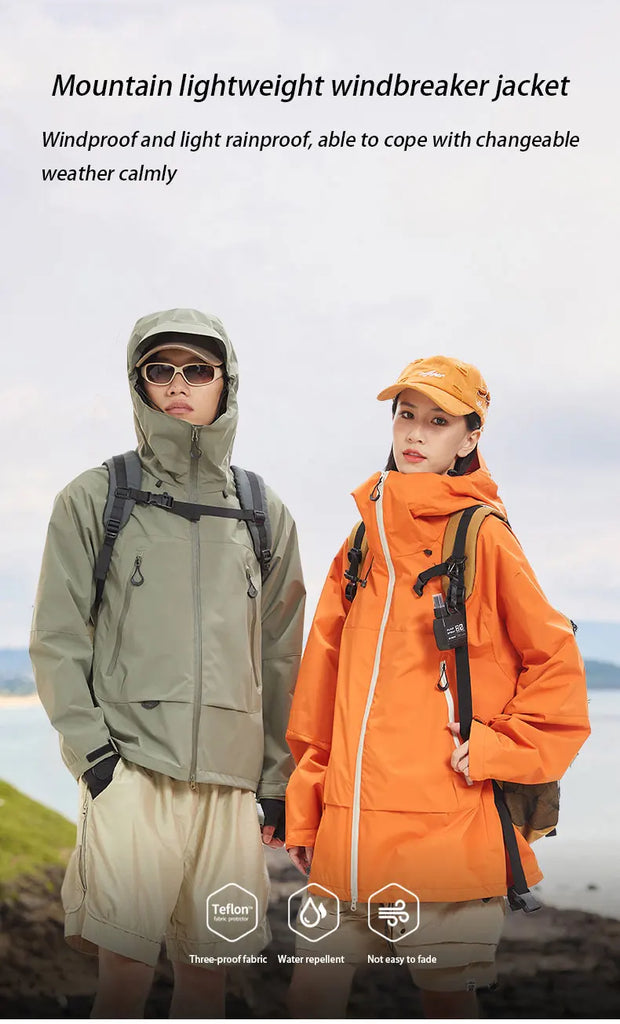 Unisex Waterproof Hiking Jacket – Premium Windproof Outdoor Sports Coat
