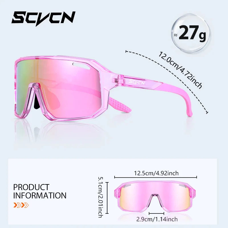 SCVCN Kids UV400 Photochromic Cycling Sunglasses – Boys & Girls Outdoor Sports Riding Glasses