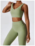 Seamless 2-Piece Women’s Yoga Set – Fitness Leggings & Sports Bra Workout Suit thumbnail 50
